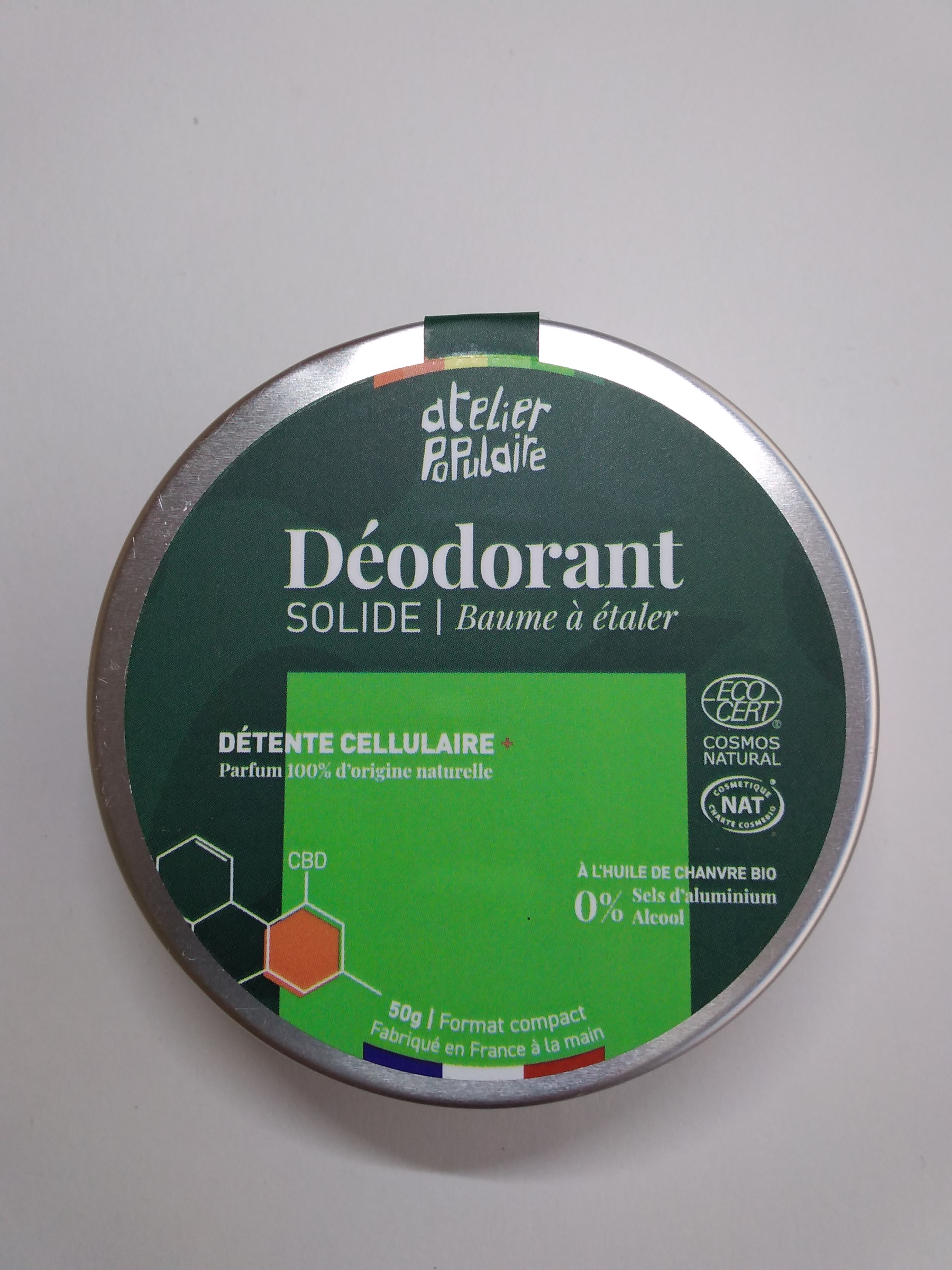  Déodorant Solide BIO ATELIER POPULAIRE